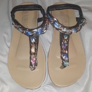 Rasolli Sandals Chain with Satin 9